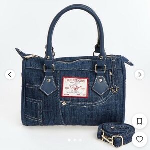 True Religion Dark Blue Denim Satchel